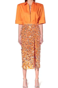 Kobieta AGGI Spódnice>Spodnica Cekinowa Layla Nectarine