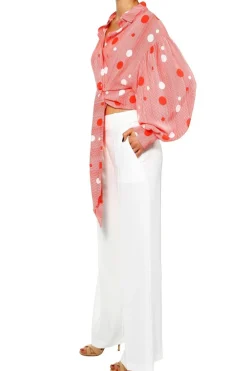 Kobieta AGGI Spodnie>Spodnie Fallon Bialy