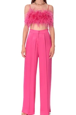 Kobieta AGGI Garnitury>Spodnie Jessie Satin Barbie Pink