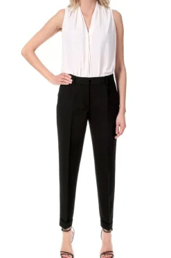 Kobieta AGGI Garnitury>Spodnie Zita Mankiet Czarny