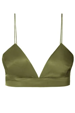 Kobieta AGGI Garnitury>Stanik Asha Satin Olive Branch